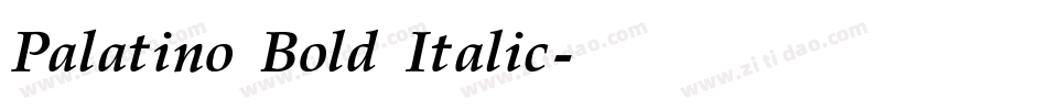 Palatino Bold Italic字体转换
